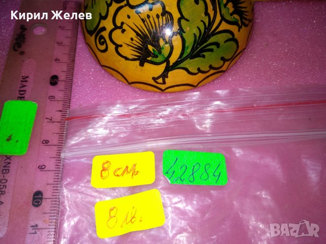 СТАРО ФЛОРАЛНО ИЗРИСУВАНО ДЪРВЕНО КАПАЧЕ За КОЛЕКЦИЯ ДЕКОРАЦИЯ 42884, снимка 7 - Други ценни предмети - 44312632