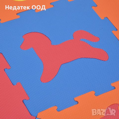 Мек пъзел за под, Животни, Многоцветен, 31,5x31,5 см, 9 бр., снимка 2 - Килими - 40066000