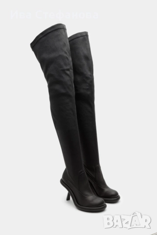 Разкошни Vic Matie нови дълги черни чизми ботуши до каляното кожени кожа 100 % оригинални маркови , снимка 2 - Дамски ботуши - 48933413