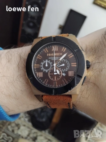 Haurex Italy Rose Gold Неръждаема Стомана Розово Злато 48 мм !, снимка 3 - Мъжки - 53127682