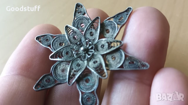 Възрожденски, филигран,накит,19в,копче,бутон,бодка,брошка , снимка 8 - Антикварни и старинни предмети - 50586412