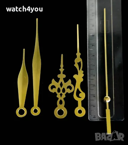 СТАРИННИ VINTAGE ЗЛАТИСТИ СТРЕЛКИ ЗА СТЕННИ ЧАСОВНИЦИ. ЗЛАТИСТИ РЕТРО СТРЕЛКИ ЗА СТЕНЕН ЧАСОВНИК , снимка 2 - Стенни часовници - 50259259