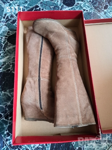 Луксозни ботуши Vera Pelle Italy естествен велур, снимка 7 - Дамски ботуши - 52672280