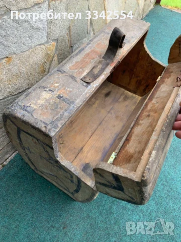 САНДЪК КУФАР ДЪРВО ОТ ЦАРСКО ВРЕМЕ, снимка 6 - Антикварни и старинни предмети - 50619560