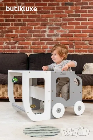 Помощна кула Монтесори 2в1, снимка 3 - Мебели за детската стая - 47986401