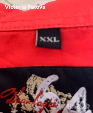 Спортна коралова риза 100% памук, снимка 4 - Ризи - 40818061