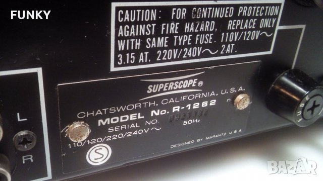 Superscope by Marantz R1262 Stereo Receiver, снимка 14 - Ресийвъри, усилватели, смесителни пултове - 34795699