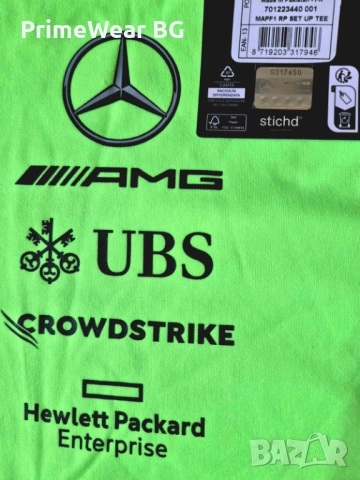 Mercedes AMG Petronas F1 тениска L – Оригинал, снимка 3 - Тениски - 52511622