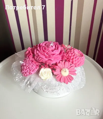 Букет от ароматни соеви свещи , снимка 7 - Декорация за дома - 48802825