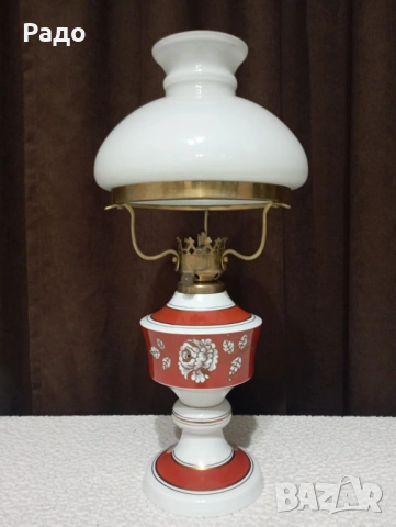 Старинна порцеланова газена - газова лампа - WALLENDORF