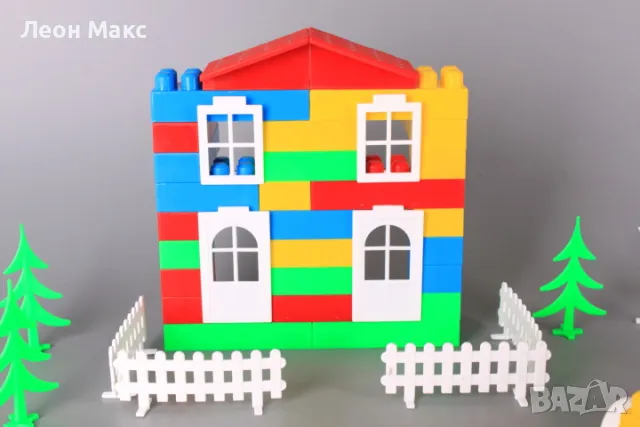 Детски конструктор 60 елемента сграда влак, снимка 5 - Конструктори - 47798839