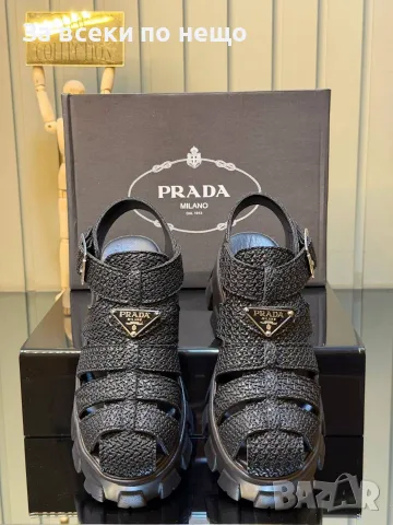 Prada Дамски Сандали Прада - Бежови Или Черни Код SEM-2, снимка 2 - Сандали - 55710024