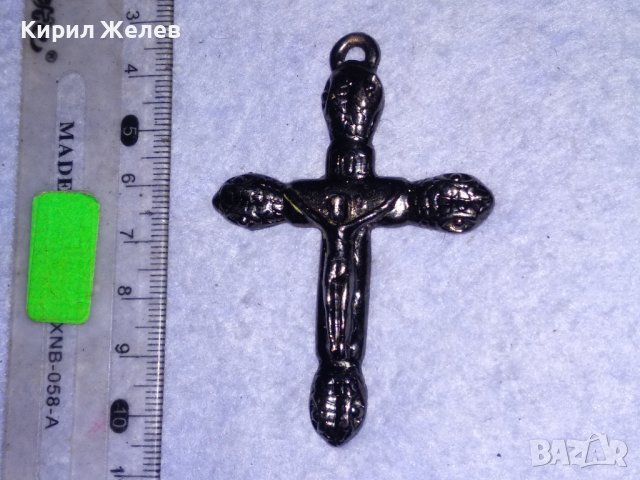 МЕТАЛНО НЕОГОТИЧЕСКО НАГРЪДНО АРТ РАЗПЯТИЕ КРЪСТ ЛАКИРАНО НЕ го ЛОВИ МАГНИТ 28484, снимка 8 - Колиета, медальони, синджири - 41389424