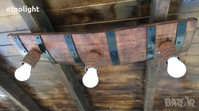Полилеи от стари автентични бъчви с 1 чашка!, снимка 13 - Лампи за таван - 27267642
