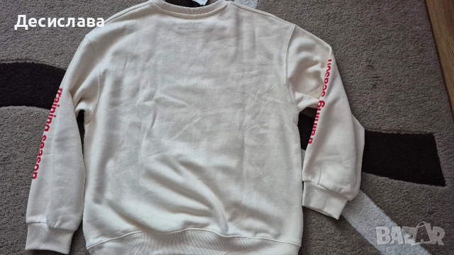 НОВ Светлобежов суиътшърт с принт Дуа Липа H&M/ Dua Lipa, снимка 5 - Суичъри - 52802740