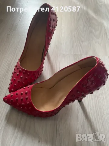 Секси обувки в червено, снимка 6 - Дамски обувки на ток - 50379792
