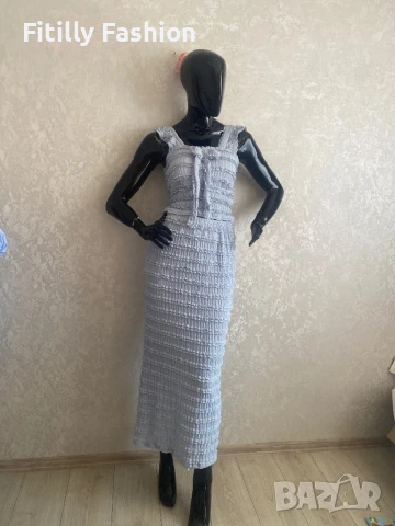 Син комплект пола и топ, снимка 1