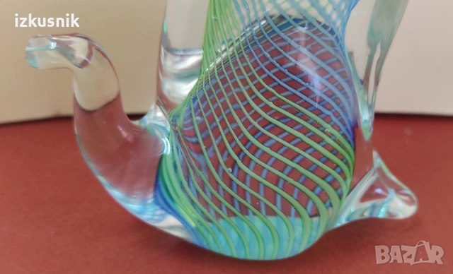 Феерична ретро котка от муранско стъкло, снимка 4 - Колекции - 53154531