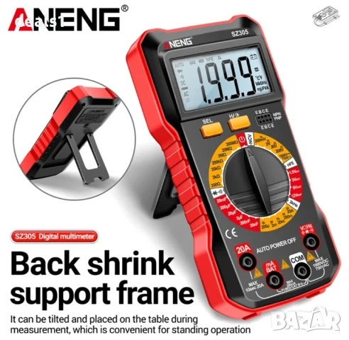 ANENG SZ305 Многофункционален цифров мултиметър True RMS Тестер за AC/DC, снимка 4 - Други инструменти - 51027782