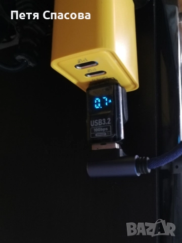 USB адаптер 3.2, 100Gbps с индикатор, снимка 4 - USB кабели - 51615946