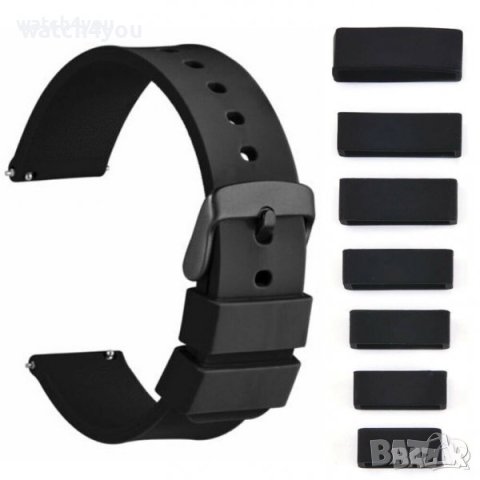 НОВА ГАЙКА/ХАЛКА ЗА КАИШКА НА СМАРТ ЧАСОВНИК.ГАЙКИ ХАЛКИ ЗА КАИШКИ.SMART WATCH. СИЛИКОНОВИ ДЪРЖАЧИ , снимка 4 - Смарт часовници - 42492109