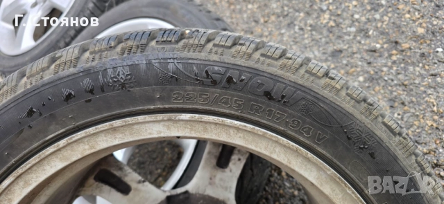 Алуминиеви джанти+гуми (зимни) 5x100 225/45 R17 , снимка 6 - Гуми и джанти - 52668555