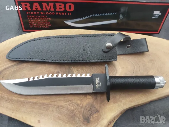 Ловен тактически нож RAMBO 2 First Blood, снимка 2 - Ножове - 49435168