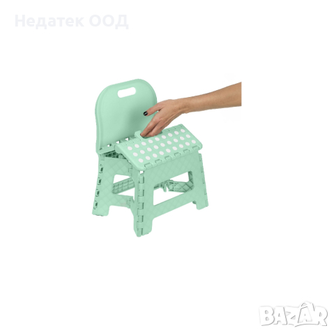 Сгъваема седалка, ментово зелена, 32x25x40см, снимка 3 - Мивки - 44836121
