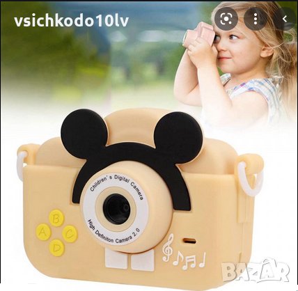 Детска Дигитална камера-фотоапарат 1080Р с дизайн Мики Маус в три цвята, снимка 3 - Камери - 35902610