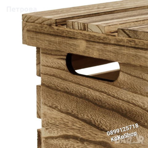 Щайга с капак-28x17x15/декоративна щайга с капак , снимка 4 - Декорация за дома - 44585578