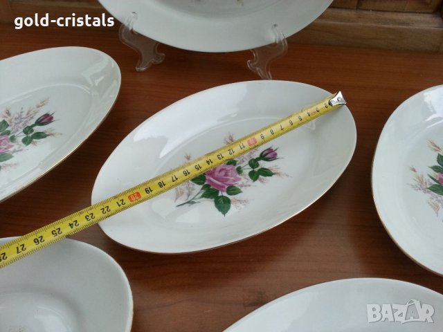 Стар български порцелан чинии елипса, снимка 4 - Антикварни и старинни предмети - 33961491