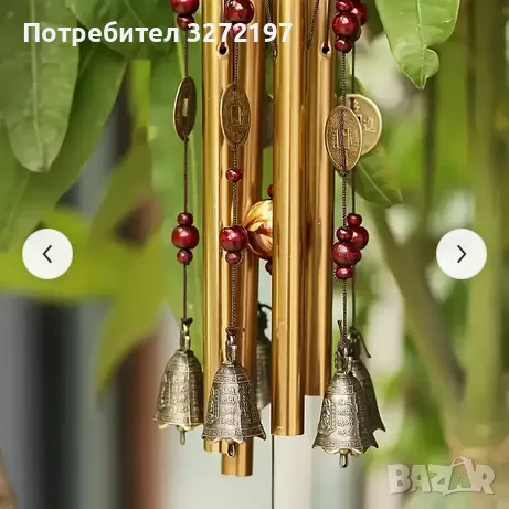 Ретро бронзови вятърни звънци с дизайн на древни монети, снимка 4 - Декорация за дома - 49424943