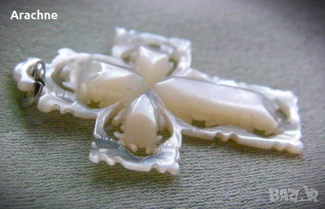 Рядко красив йерусалимски комплект- седеф, сребро, снимка 4 - Бижутерийни комплекти - 47724845