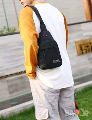 Мъжка чанта за рамо черна , снимка 6 - Чанти - 41784559