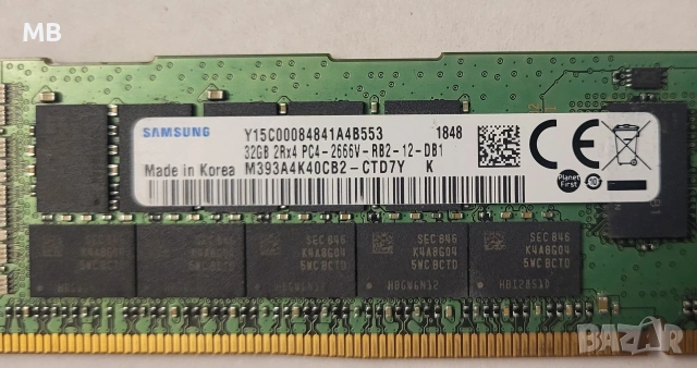 32GB 2Rx4 DDR4-2666 Server RAM ЕСС памет DIMM, снимка 2 - RAM памет - 53066353