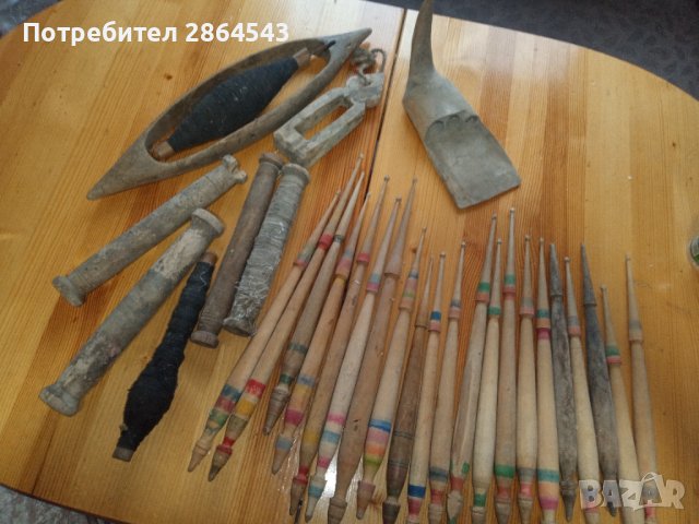 Продавам старинни вретена, совалка, паламарка., снимка 4 - Антикварни и старинни предмети - 39476181