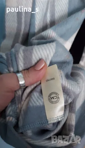 Винтидж / Луксозно палто в цвят Тюркоаз "Three luster" / голям размер , снимка 13 - Палта, манта - 26879606