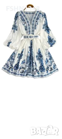 Рокля в актуален принт, снимка 2 - Рокли - 50241593