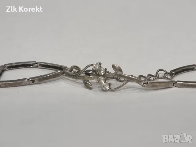 Дамска сребърна гривна, снимка 3 - Гривни - 55953870