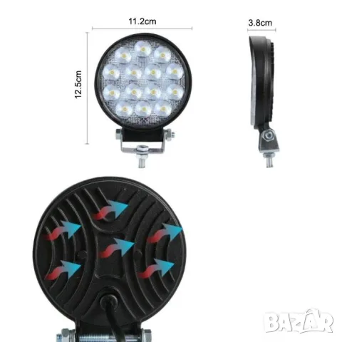 LED прожектор 42 W с 14 диода, снимка 6 - Аксесоари и консумативи - 55864163