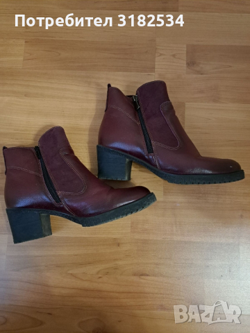 Боти от естествена кожа , снимка 2 - Дамски боти - 44622335