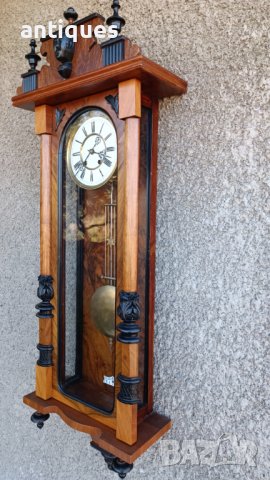 Голям стенен часовник - Carl Werner - Антика - 1900"г., снимка 2 - Антикварни и старинни предмети - 42636835