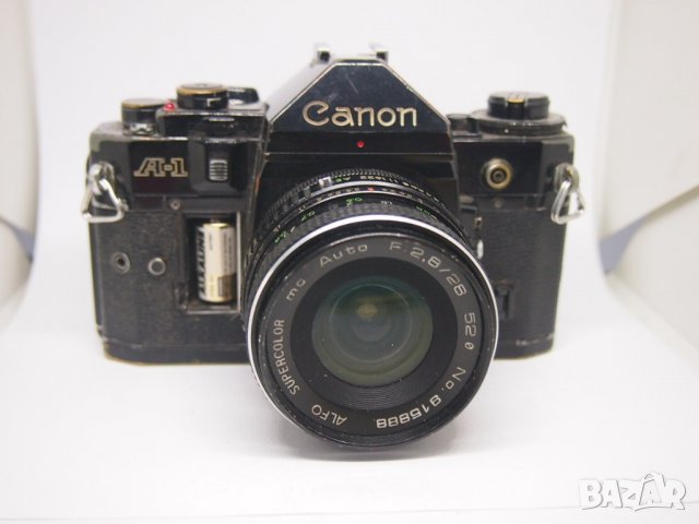 Фотоапарат Canon A-1 с широкоъгълен обектив 28mm/2.8, снимка 1