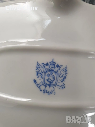 Имперска Русия бижутерка 16см/фигурална стара руска порцеланова кутия за бижута/тигър-пума, снимка 9 - Антикварни и старинни предмети - 53506328