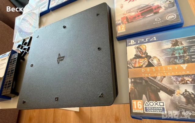 PlayStation 4 Slim 1TB + 2 джойстика + 7 игри + охлаждане, снимка 5 - PlayStation конзоли - 53259832