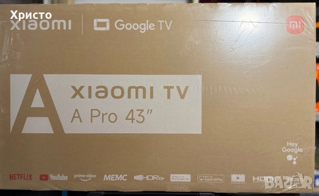 НОВ!!! Телевизор Xiaomi QLED A Pro, 43" (108 см), Smart Google TV, 4K Ultra HD, Клас G , снимка 4 - Телевизори - 52372000