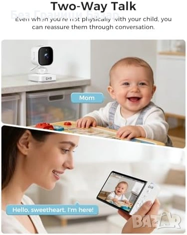 Нов Бебефон за кола без WiFi 5” монитор 2-посочно аудио температурен сензор, снимка 7 - Други - 53739597