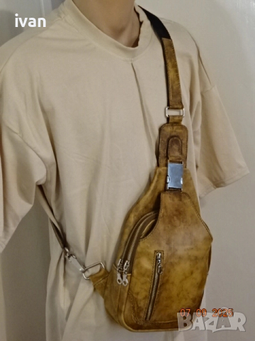 мъжка чанта /през рамо/ ръчна изработка