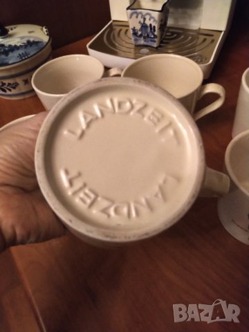 Винтидж керамичен сервиз  за кафе LANDZEIT Fruling Tulipa РЕДКИ, снимка 8 - Сервизи - 42205209
