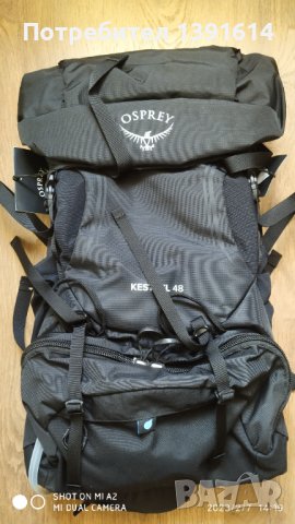 Osprey Kestrel 48 Black , снимка 6 - Раници - 39590242
